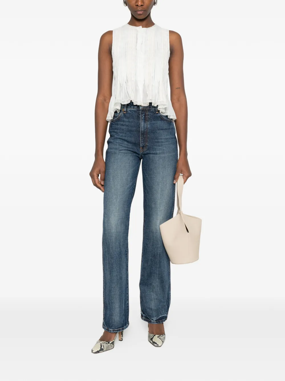 Ermanno Scervino Shirt met kanten detail Wit