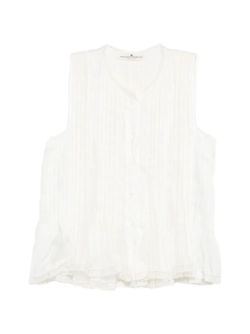 Ermanno Scervino lace-detail blouse - Bianco