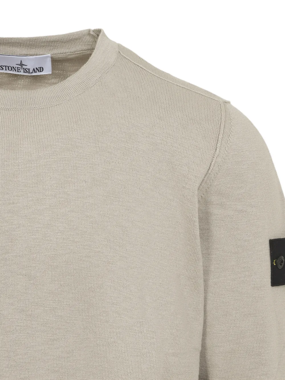 Stone Island Sweater met logopatch Beige