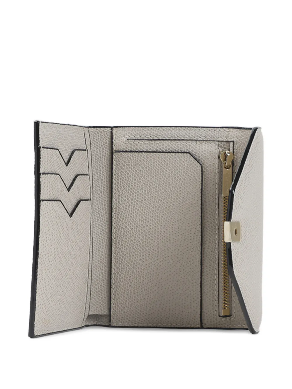  Valextra Buckled Leather Wallet - Neutrals 