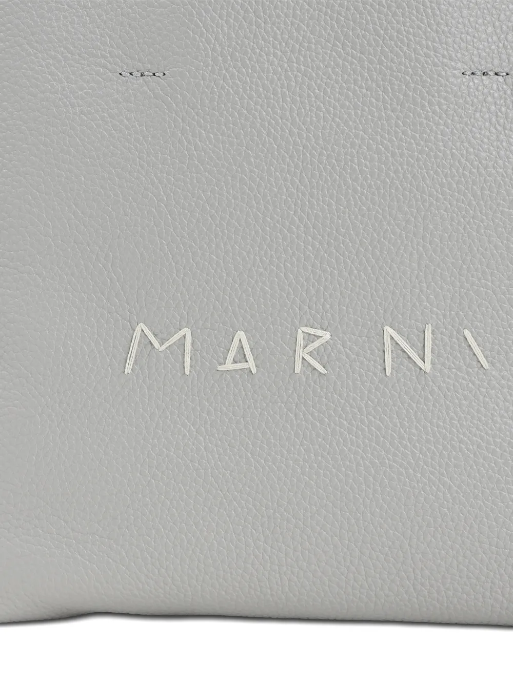 Marni Museo leren mini-tas met borduurwerk Grijs