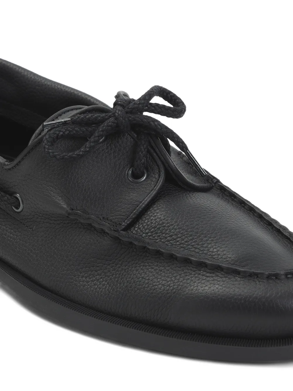 John Lobb round-toe boat shoes Zwart