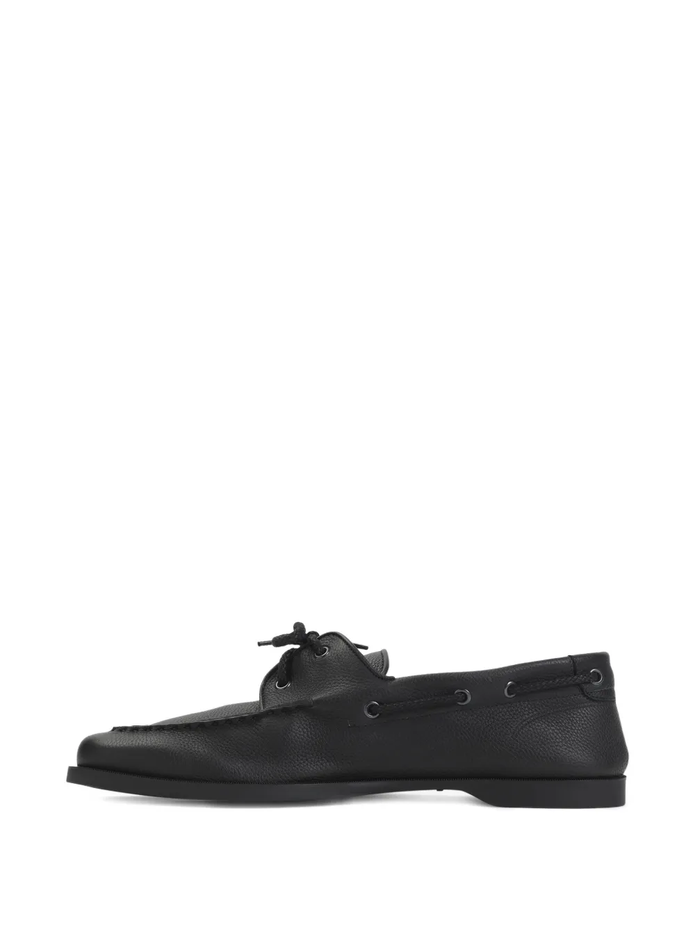 John Lobb round-toe boat shoes Zwart