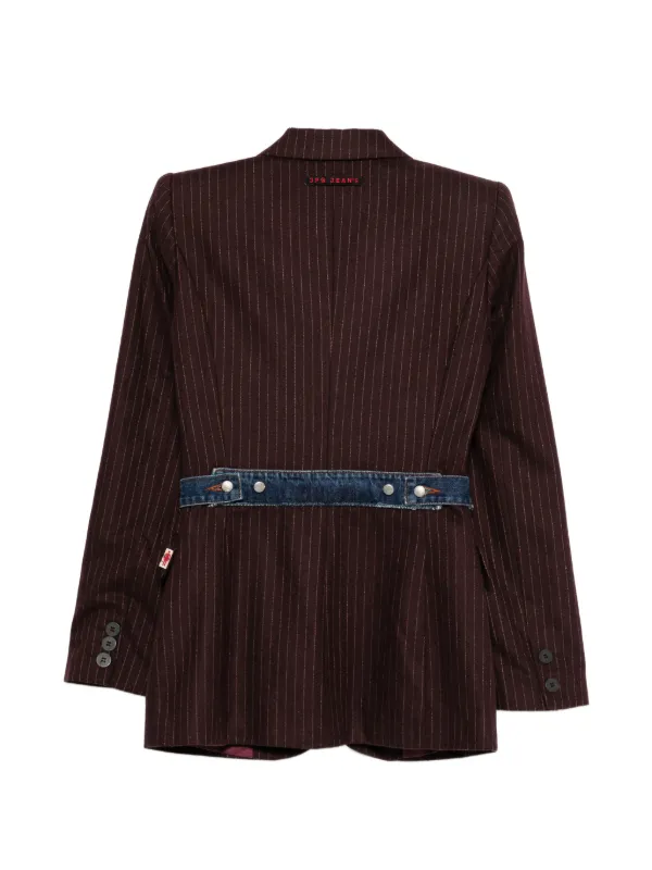 Jean Paul Gaultier Pre-Owned ストライプ デニムジャケット Jean Paul Gaultier Pre-Owned ストライプ デニムジャケット