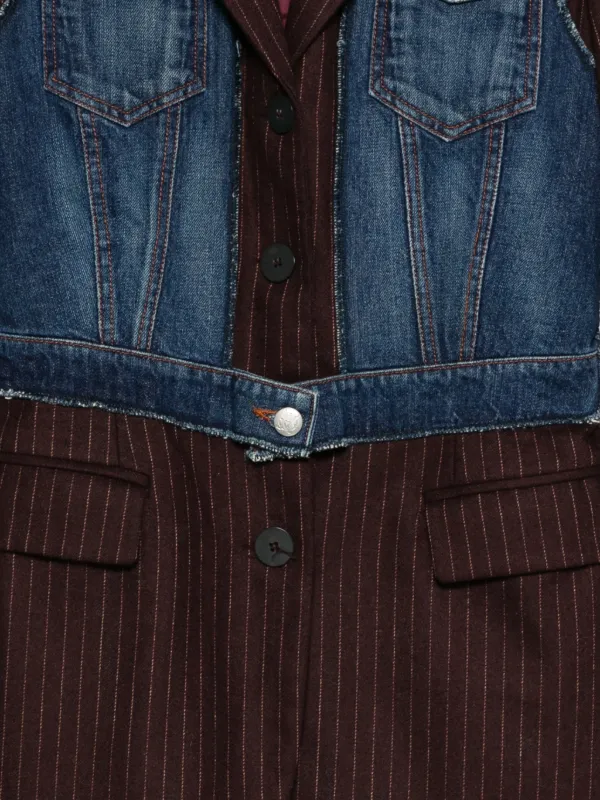Jean Paul Gaultier Pre-Owned ストライプ デニムジャケット Jean Paul Gaultier Pre-Owned ストライプ デニムジャケット