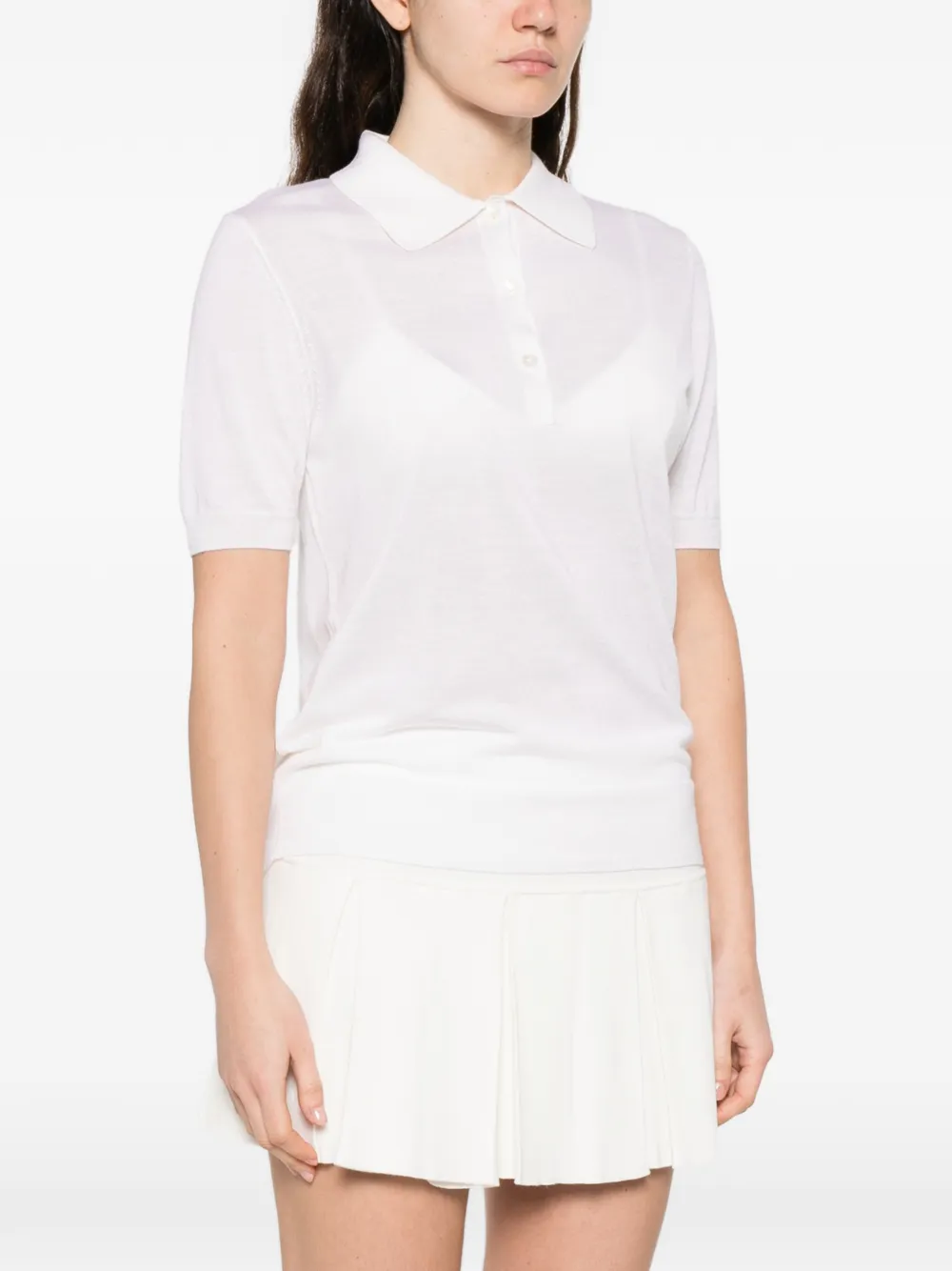  P.a.r.o.s.h. Collared Polo Top - Neutrals 