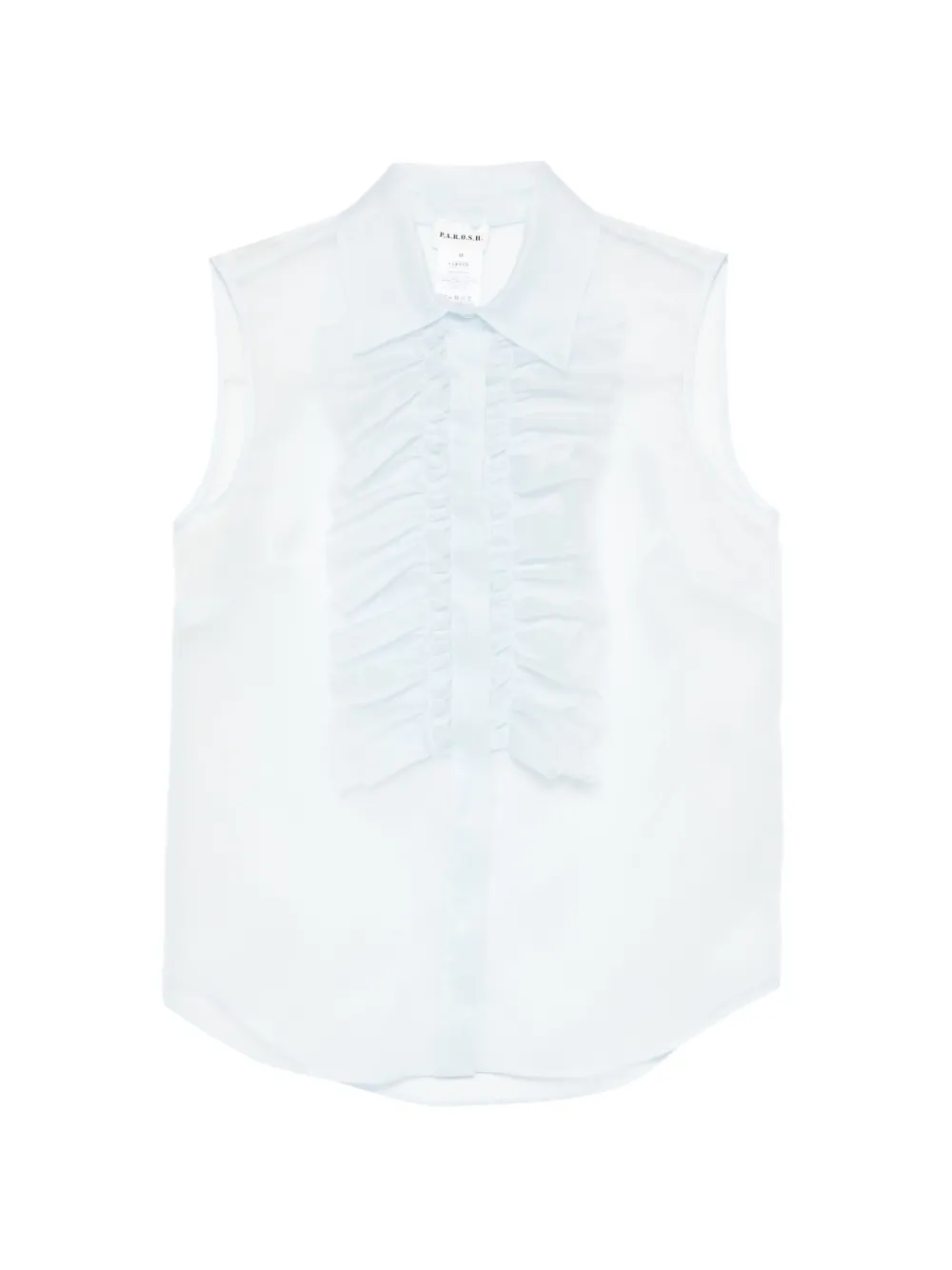 P.A.R.O.S.H. ruffled sleeveless blouse - Blu