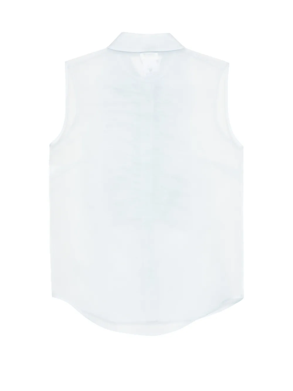  P.a.r.o.s.h. Ruffled Sleeveless Blouse - Blue 