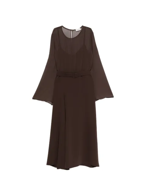 P.A.R.O.S.H. bell-sleeve belted midi dress