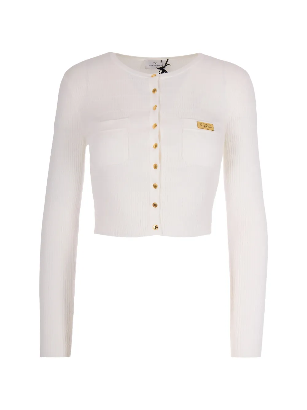 Elisabetta Franchi pocket buttoned cardigan - Bianco