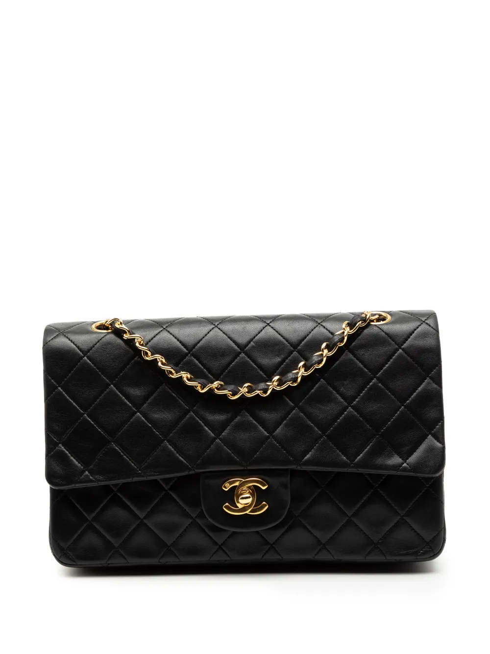 CHANEL Pre-Owned 1989-1991 Medium Classic Lambskin Double Flap shoulder bag - Nero