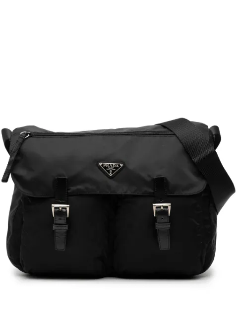 Prada Pre-Owned 2000-2013 Tessuto Zip Double Buckle Messenger Bag crossbody bag
