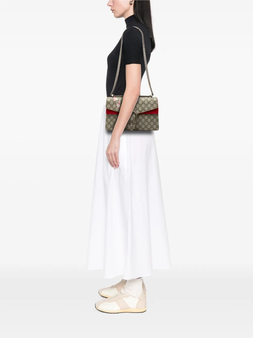 Gucci Pre-Owned 2016-2025 Small GG Supreme Blooms Dionysus shoulder bag - Marrone