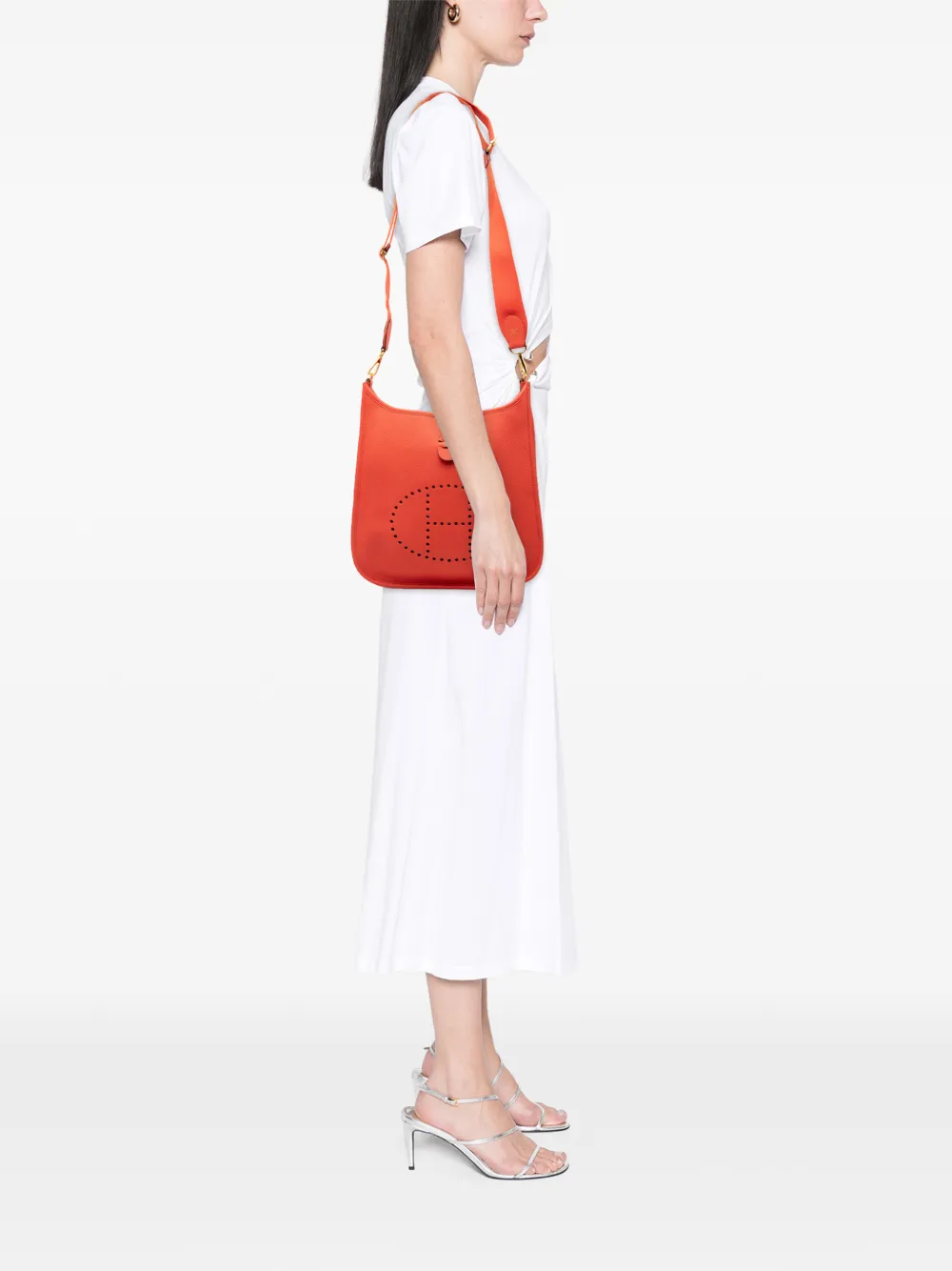 Hermès Pre-Owned 2018 Clemence Evelyne III 29 crossbody bag - Arancione