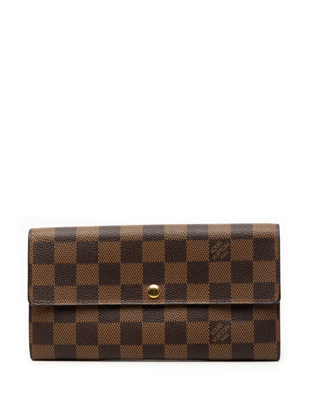 Louis Vuitton Pre-Owned 2008 Damier Ebene Sarah Wallet long wallets - Marrone