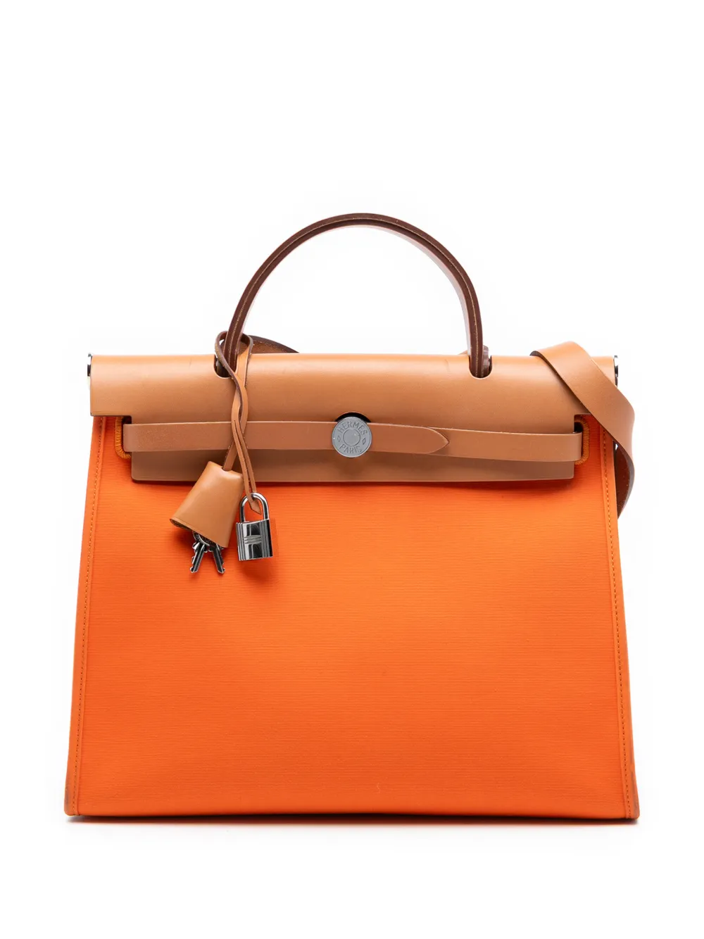 Hermès Pre-Owned 2014 Toile Herbag Zip 31 satchel - Arancione