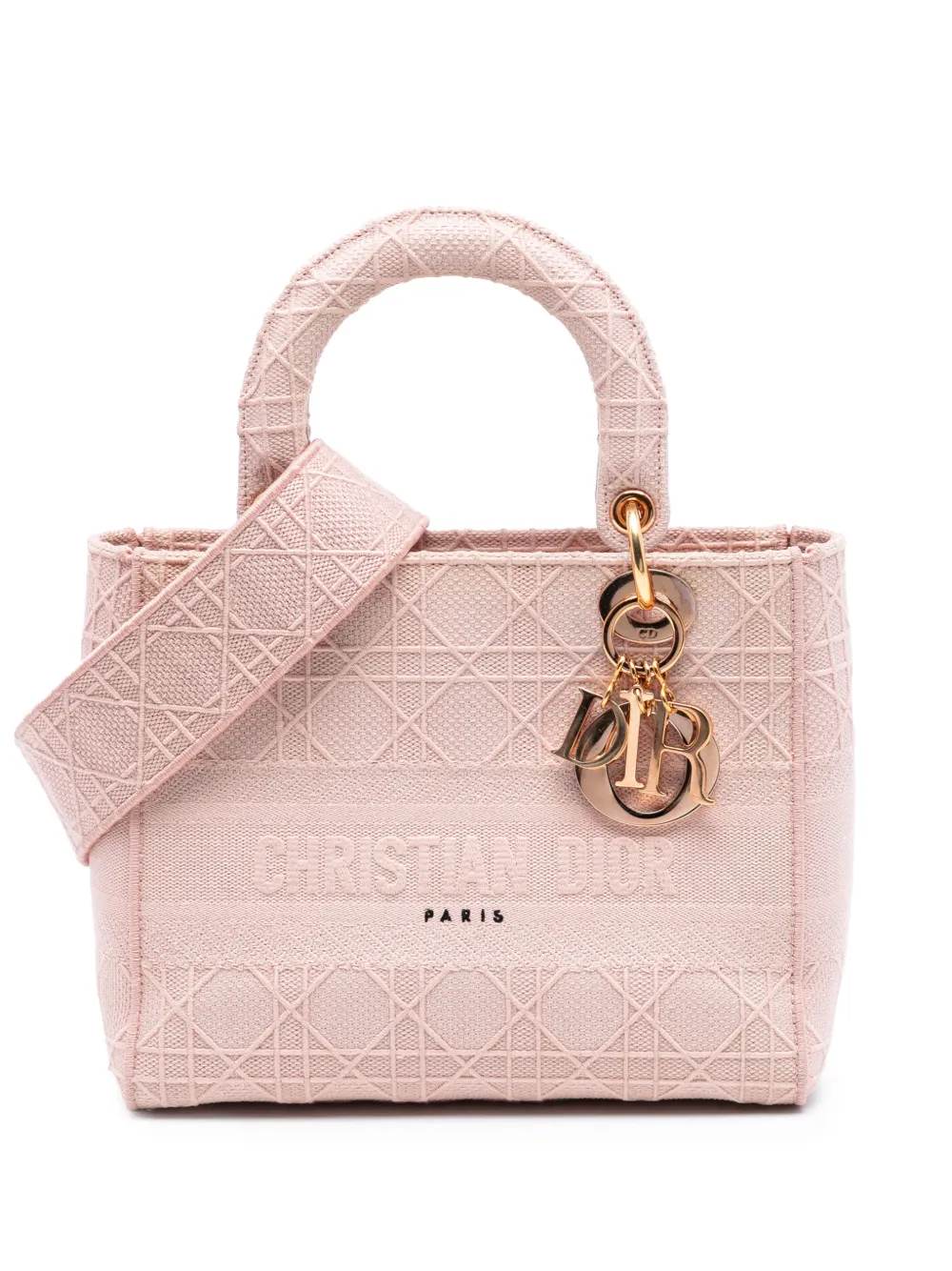 Christian Dior Pre-Owned 2020 Medium Canvas Cannage Lady D Lite satchel - Rosa