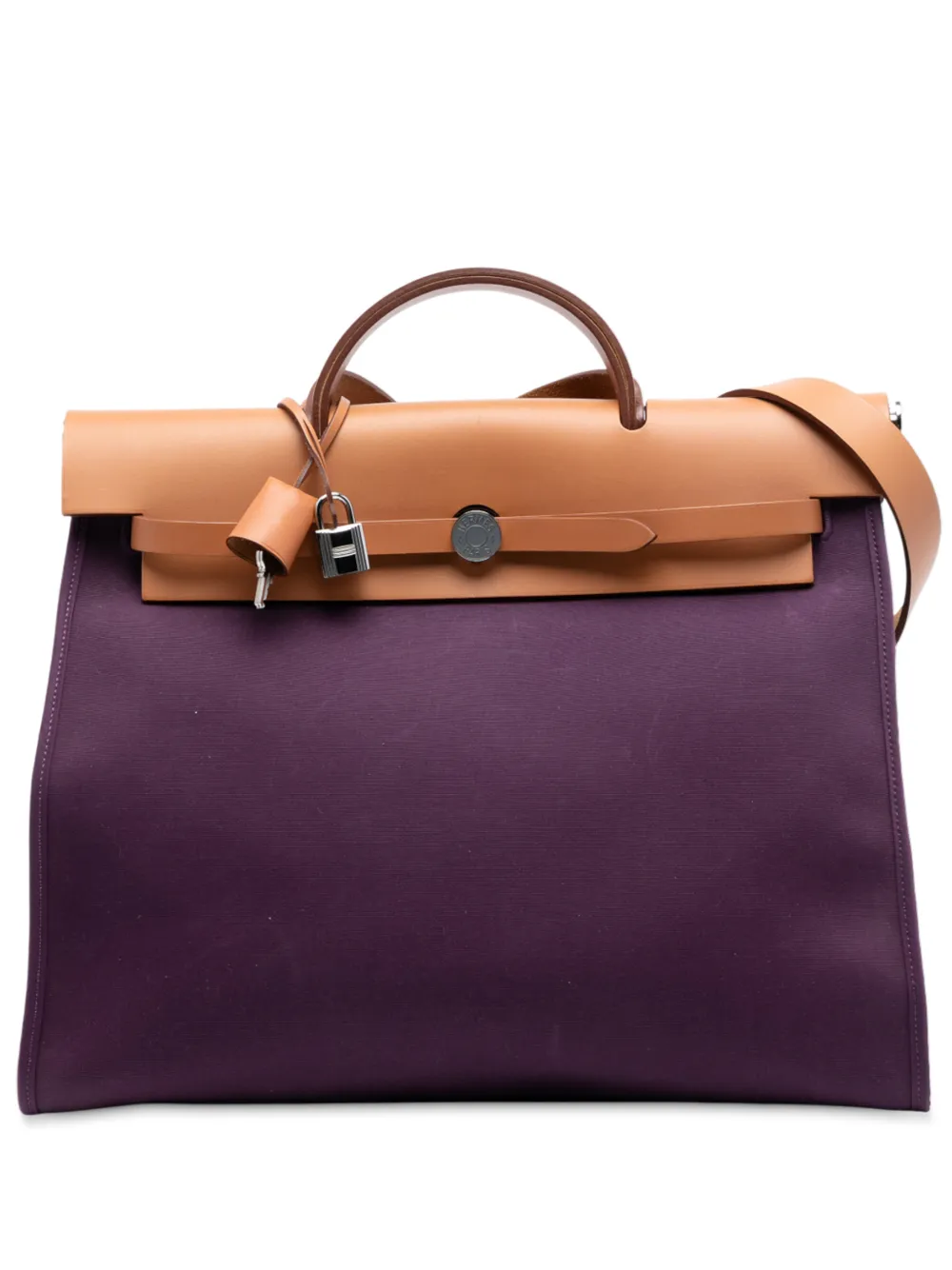 Hermès Pre-Owned 2012 Toile Verso Herbag Zip 39 satchel - Viola