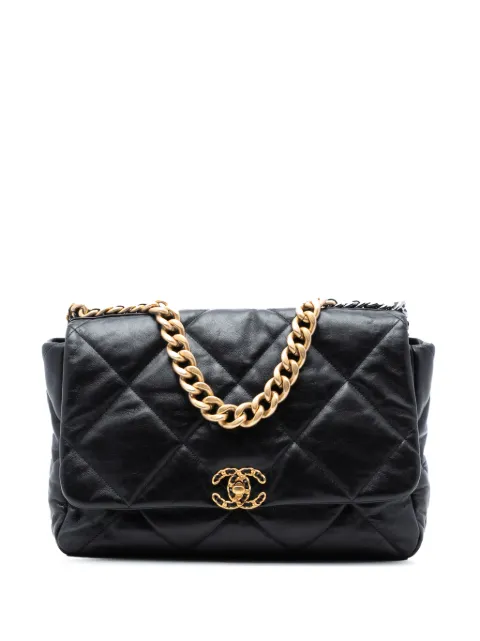CHANEL Pre-Owned 2020 Maxi Lambskin 19 Flap satchel