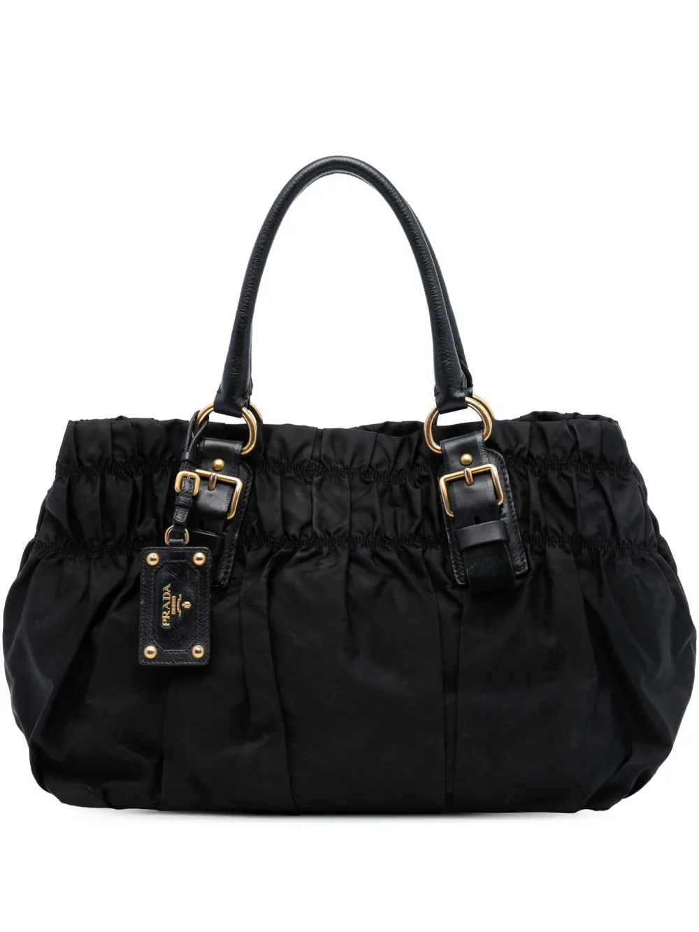 Prada Pre-Owned 2010-2025 Tessuto Gaufre satchel - Black