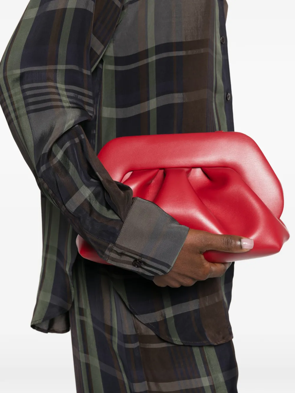 Medium Bios Ruched Clutch Bag