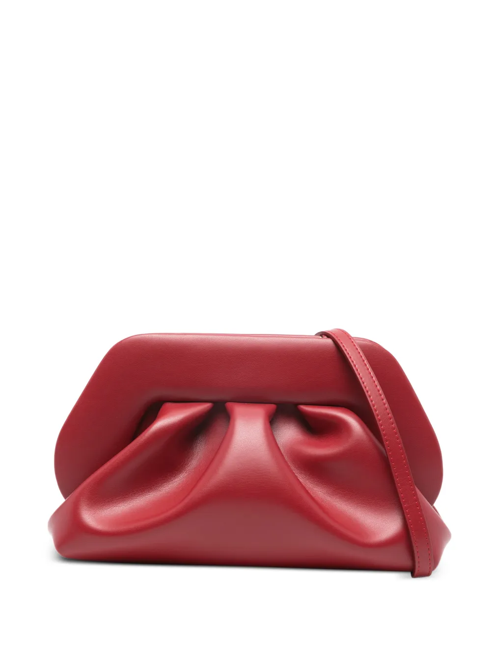 Themoirè Medium Bios Vegan gathered clutch bag - Rosso