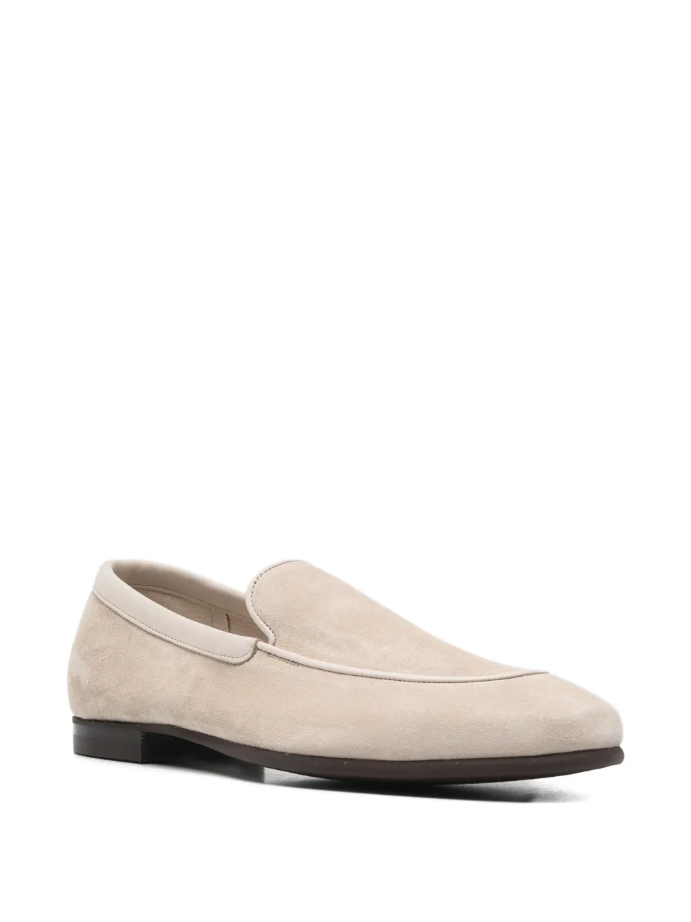 John Lobb natural piped loafers Beige