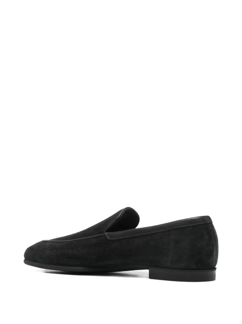 John Lobb flat leather loafers Zwart