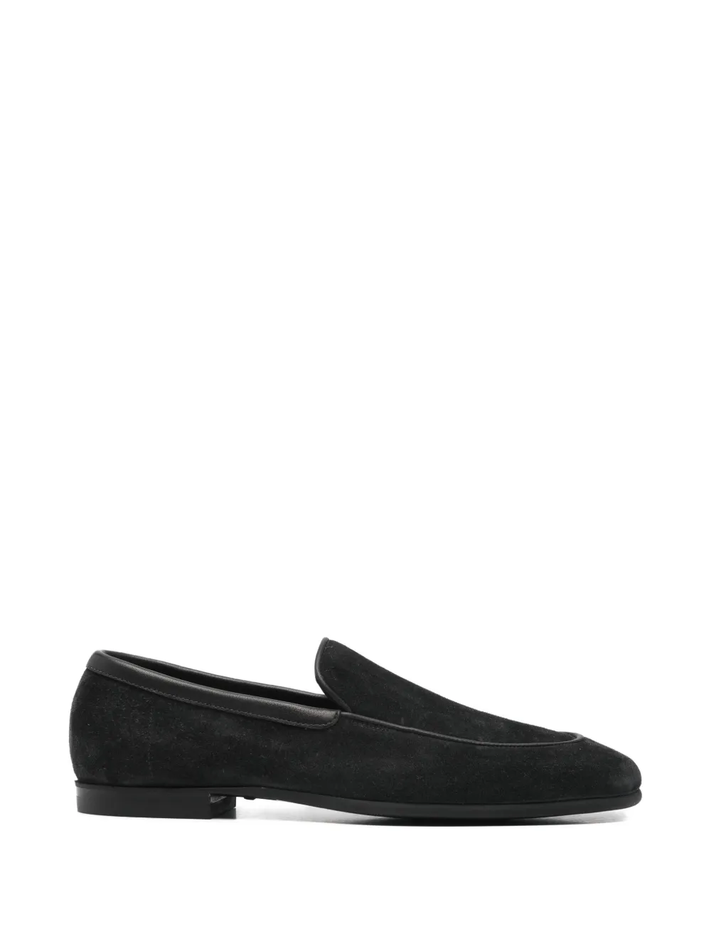 John Lobb flat leather loafers Zwart