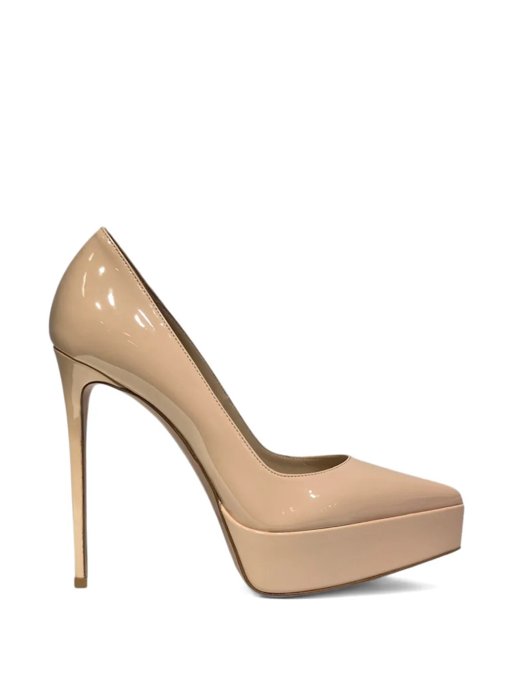 Le Silla Stiletto pumps met plateauzool Beige