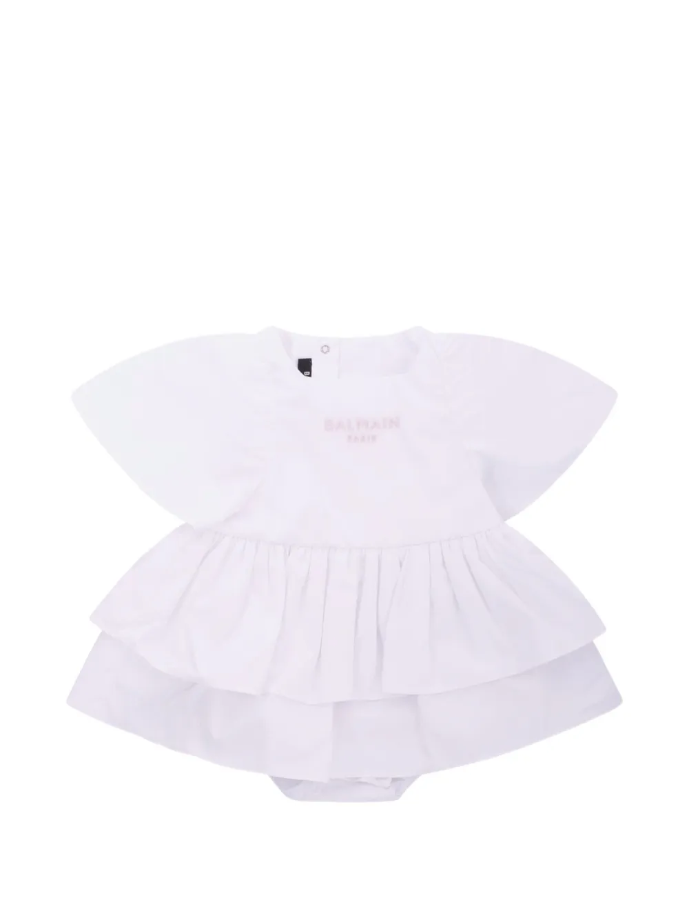 Balmain Kids layered dress - Bianco