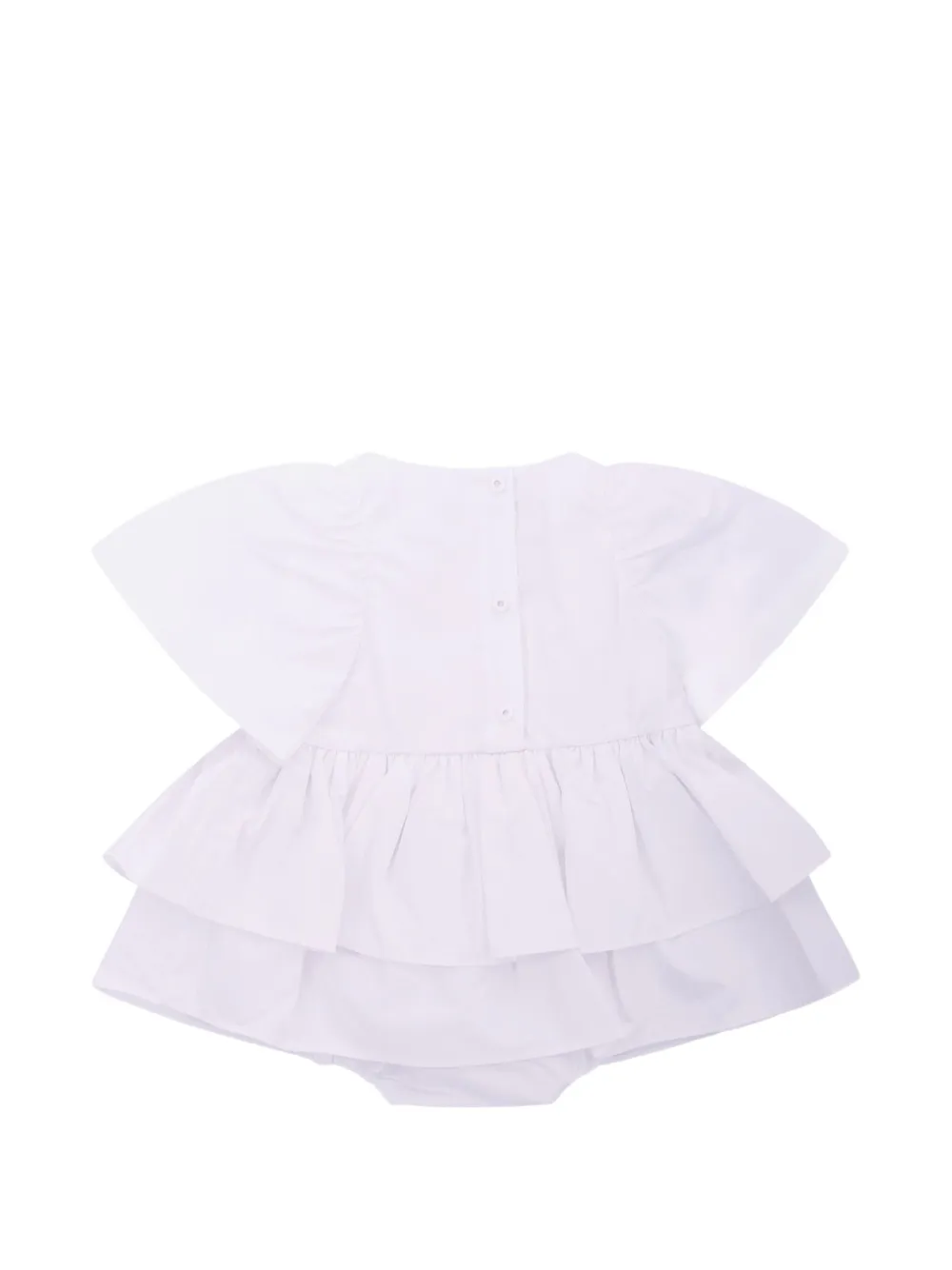 Balmain Kids layered dress - Wit