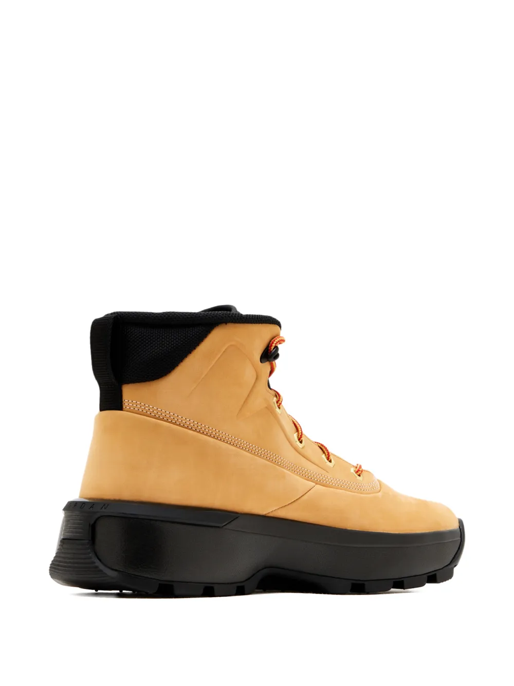 Jordan City logo-detail lace-up boots Beige