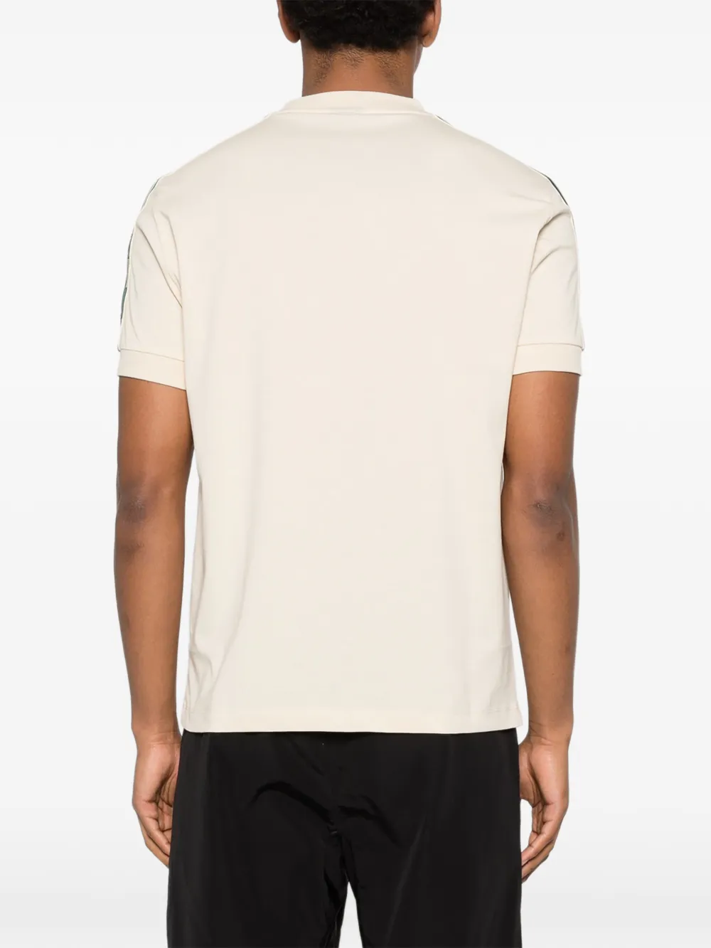 Ea7 Emporio Armani T-shirt met gestreept detail Beige