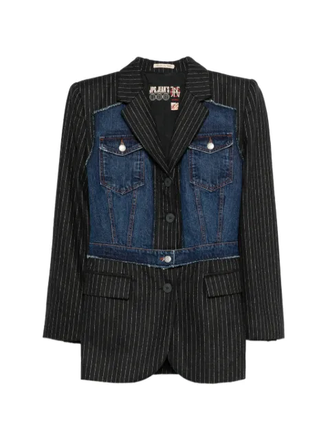 Jean Paul Gaultier Pre-Owned denim pinstripe blazer