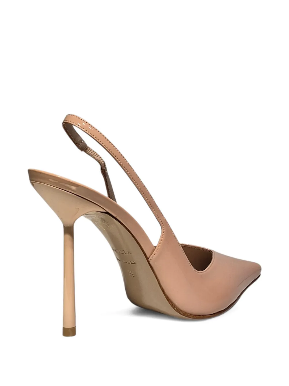 Le Silla pointed sling back heeled pumps Beige