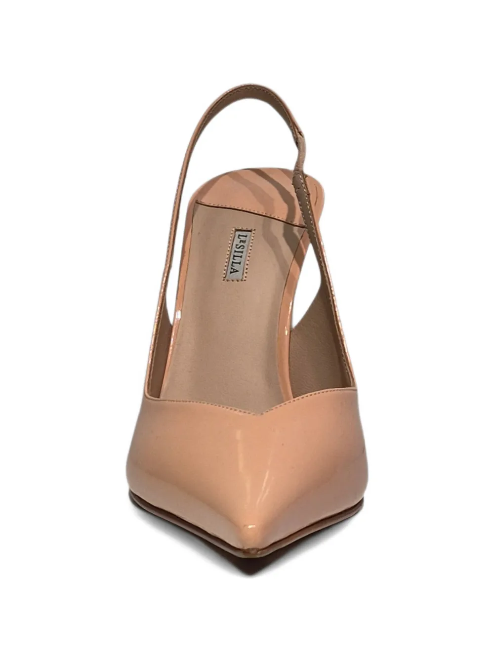 Le Silla pointed sling back heeled pumps Beige