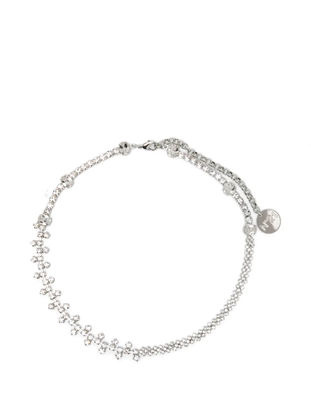 Nº21 embellished choker necklace - Argento