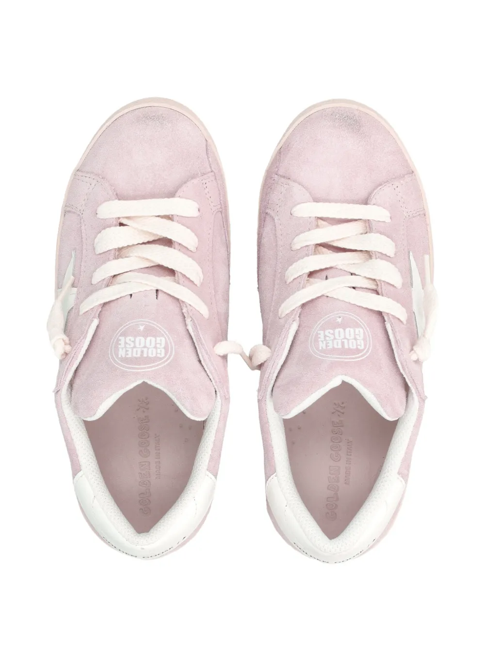 Golden Goose Kids Super Star suède sneakers Roze