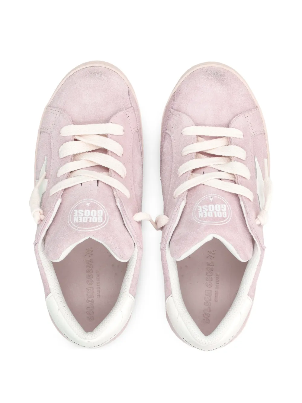 Golden Goose Kids Super Star suède sneakers Roze