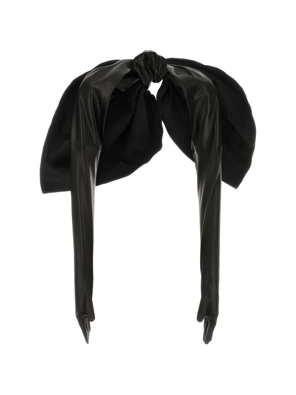 Givenchy bow-detail sleeved gloves - Nero
