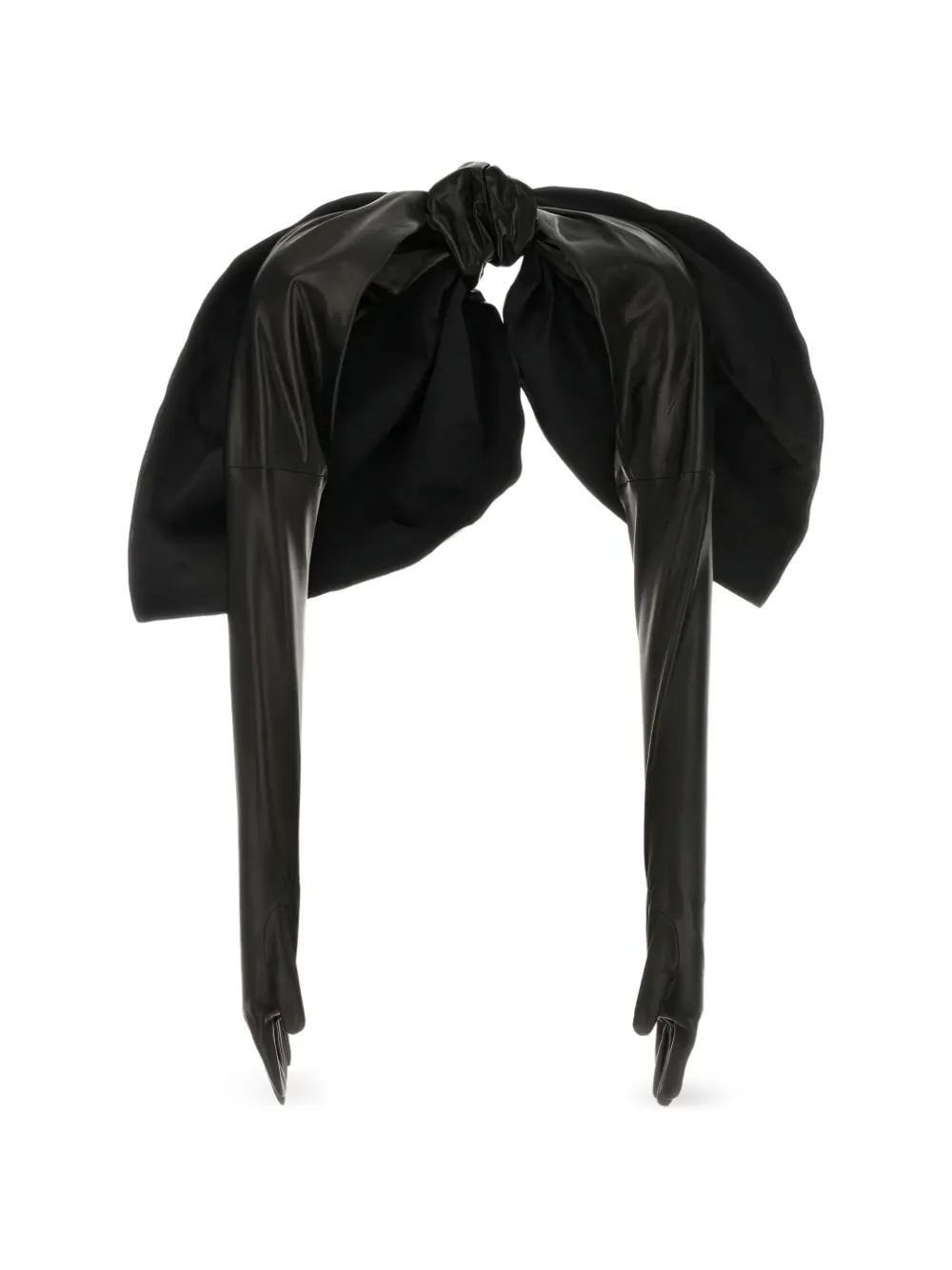 Givenchy bow-detail sleeved gloves - Nero