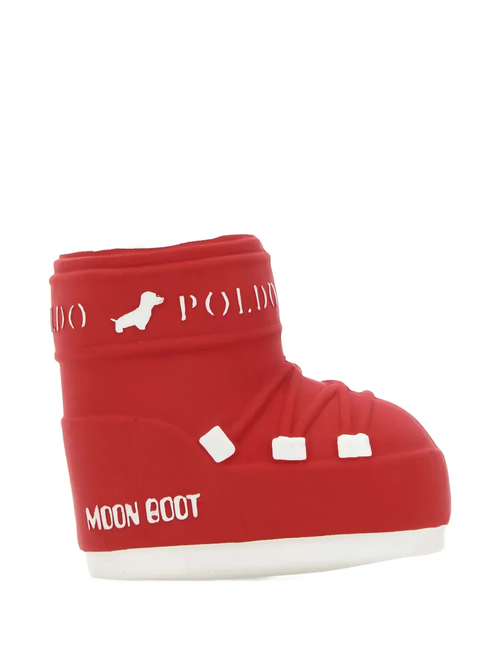 POLDO DOG COUTURE x Moon Boot logo-print squeak toy - Rot
