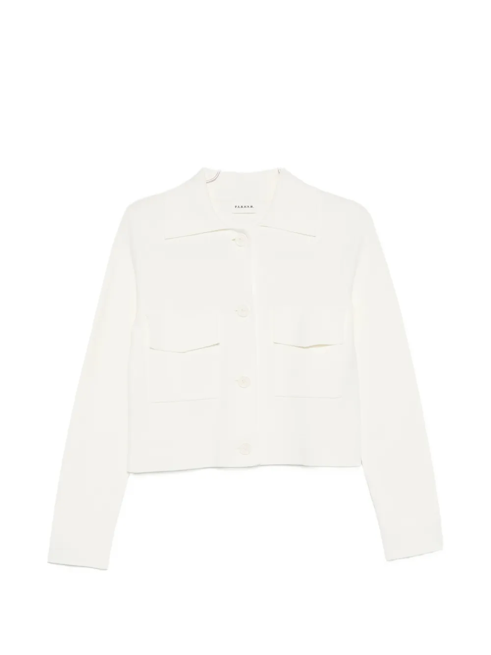 P.A.R.O.S.H. flap-pocket buttoned cardigan - Bianco