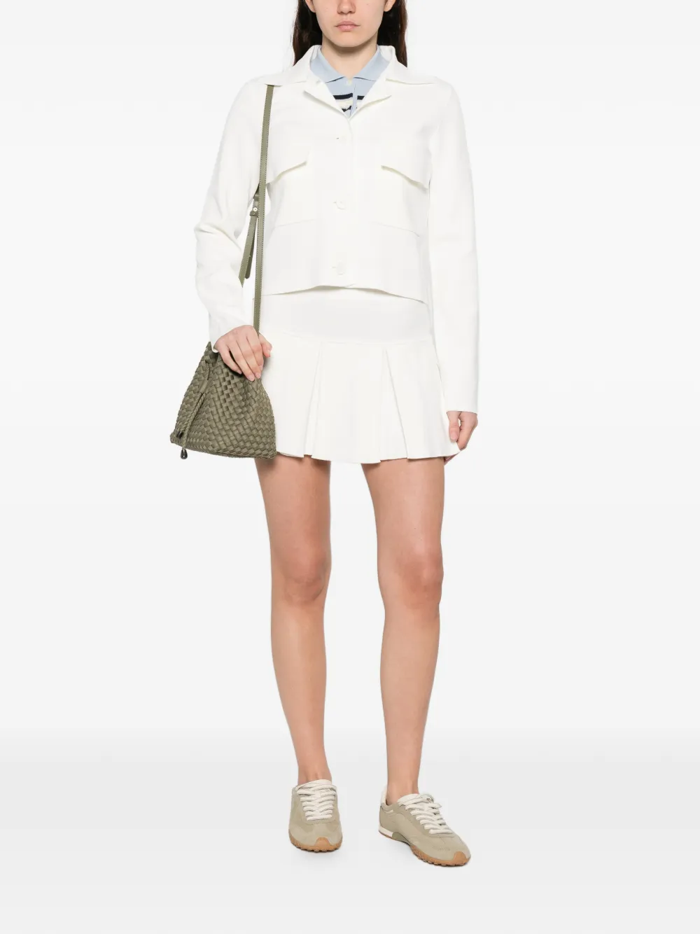  P.a.r.o.s.h. Flap-pocket Buttoned Cardigan - White 