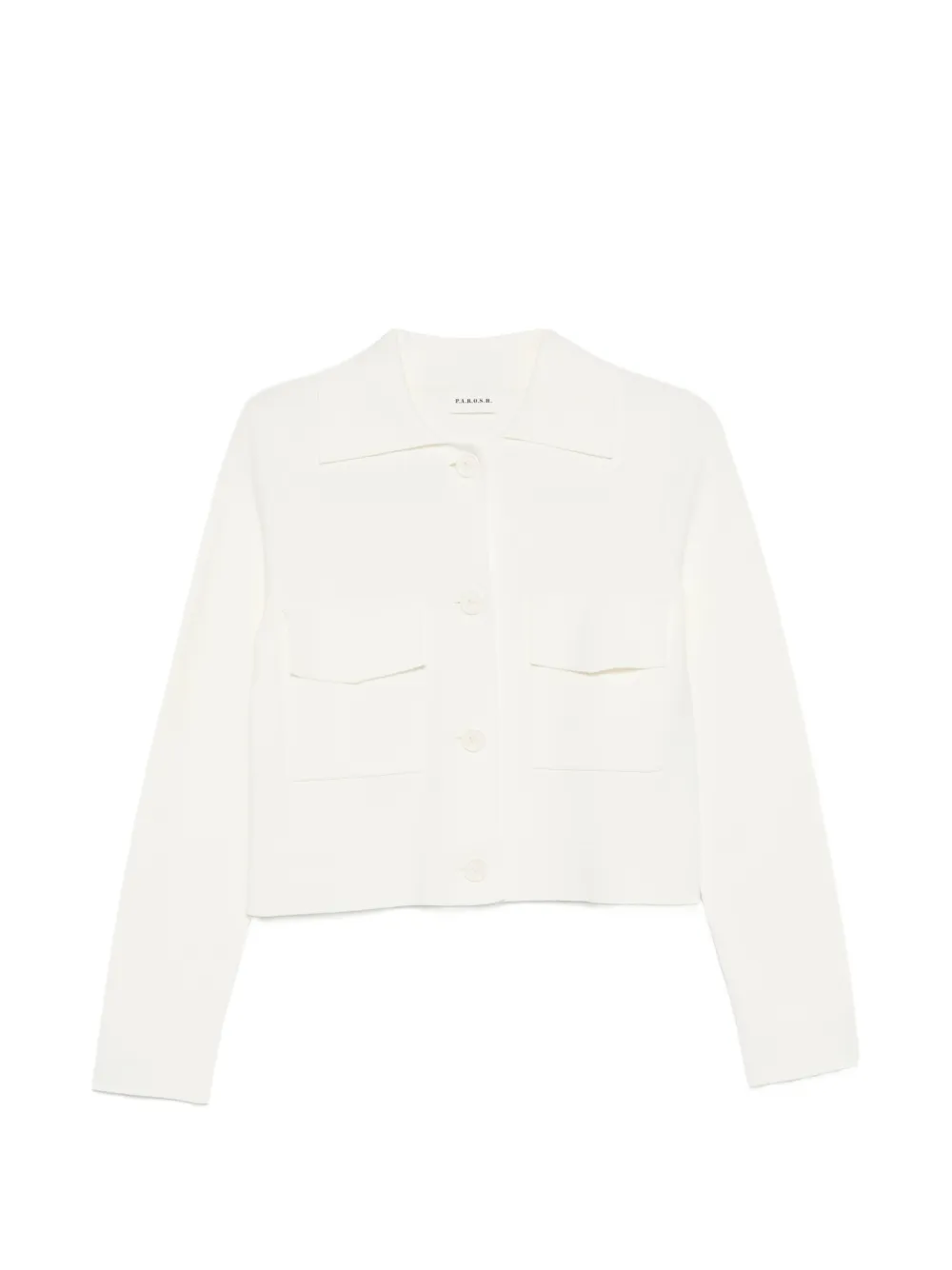 P.A.R.O.S.H. flap-pocket buttoned cardigan - Bianco