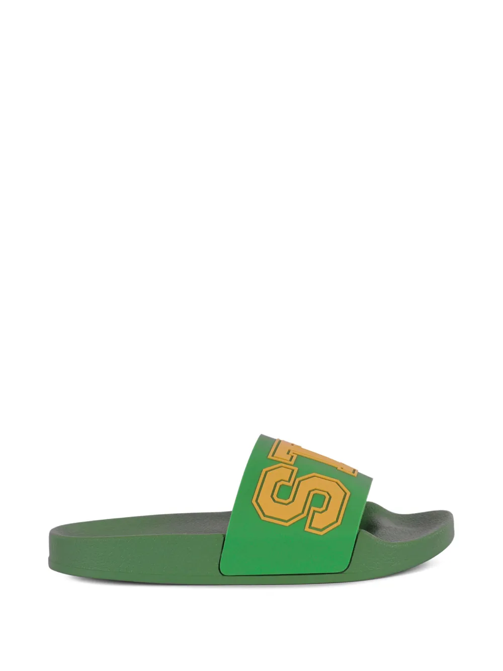 Stella McCartney Kids letter-detail slippers - Groen