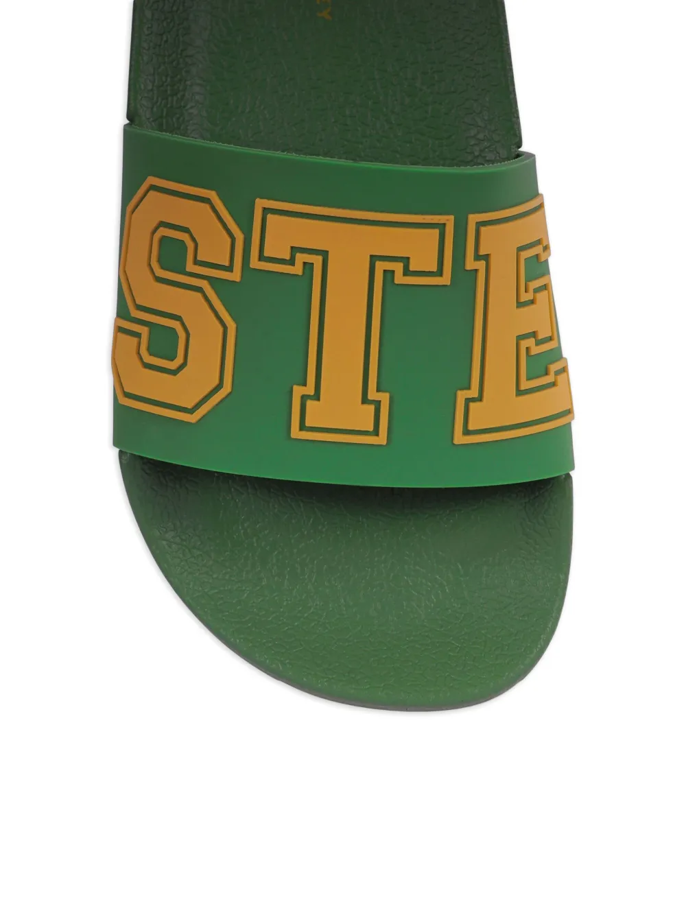 Stella McCartney Kids letter-detail slippers Groen