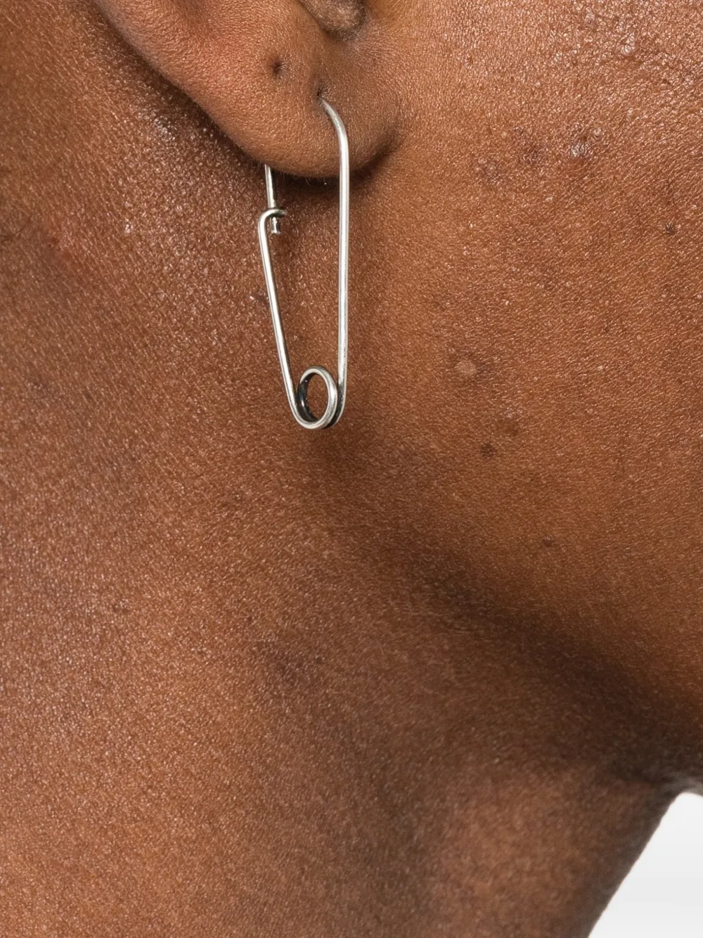  Werkstatt:münchen Safety Pin Fine Earrings - Silver 