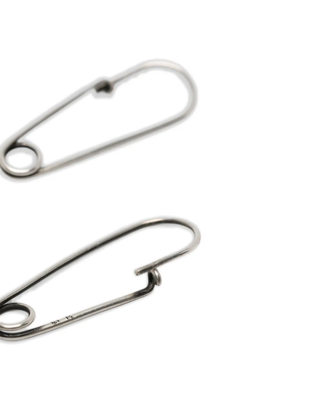  Werkstatt:münchen Safety Pin Fine Earrings - Silver 
